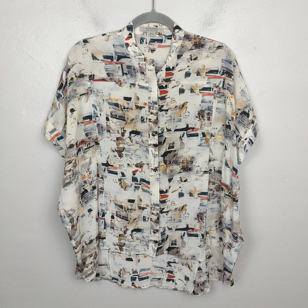 All Saints Abstract Print Blouse - Multicolor
